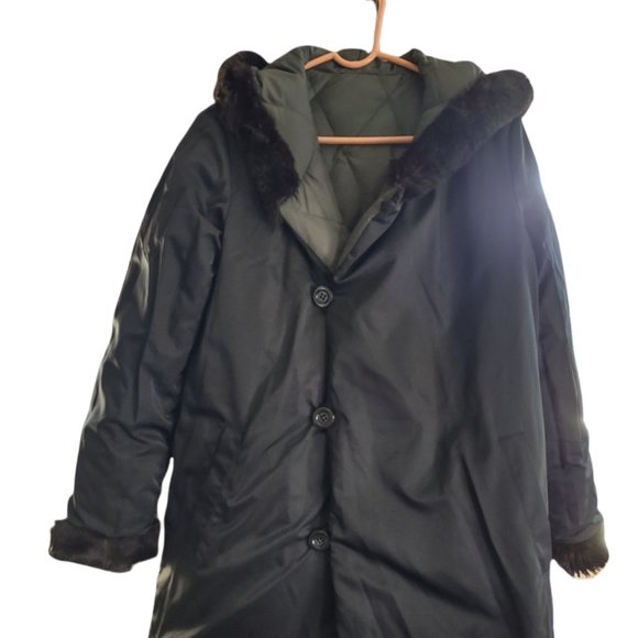 1 Madison Luxe Outerwear Quilted Puffer Parka Size S - Picture 11 of 13